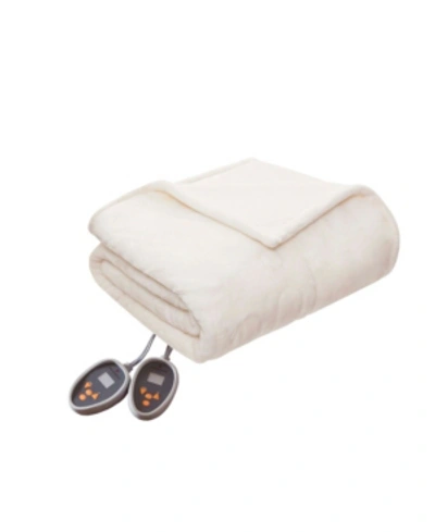 Shop Woolrich Electric Reversible Plush To Berber Blanket, Queen In Ivory