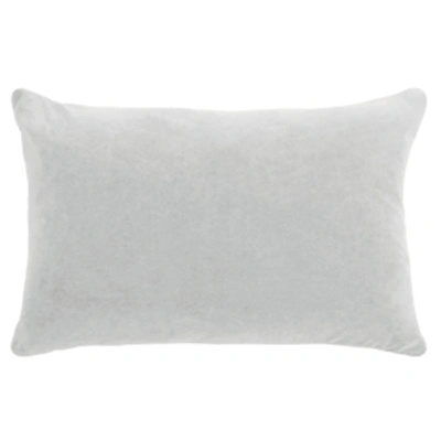 Shop French Connection Liam Velvet "16 X 24" Decorative Throw Pillows In Light Grey