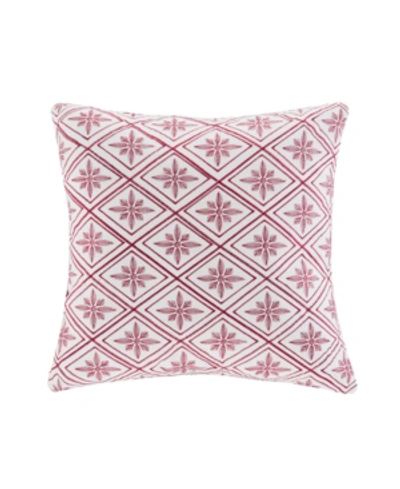 Shop Natori N  Cherry Blossom Decorative Pillow, 16" X 16" In Multi