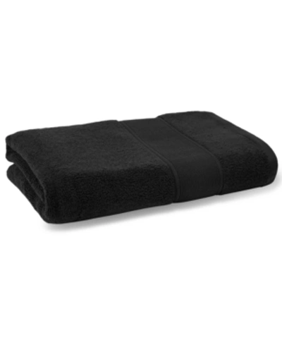 Shop Lauren Ralph Lauren Sanders Solid Antimicrobial Cotton Bath Sheet, 35" X 66" In Black