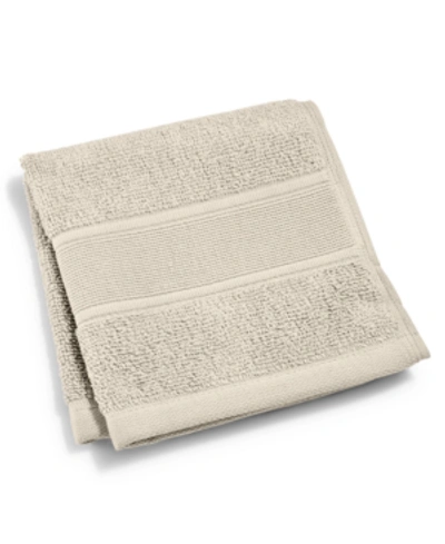 Ralph Lauren Sanders Solid Antimicrobial Cotton Washcloth, 13" X 13" In Tan
