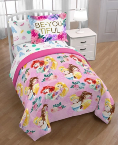 Shop Disney Princess Princess Sassy Twin 4 Piece Comforter Set Bedding In Pink