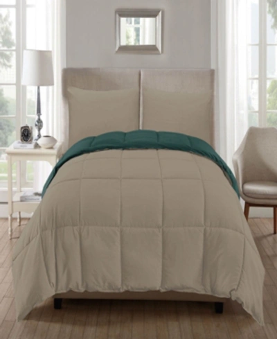 Shop Kensie Jackson 3-pc. Full Comforter Set Bedding In Coral-blue-beige