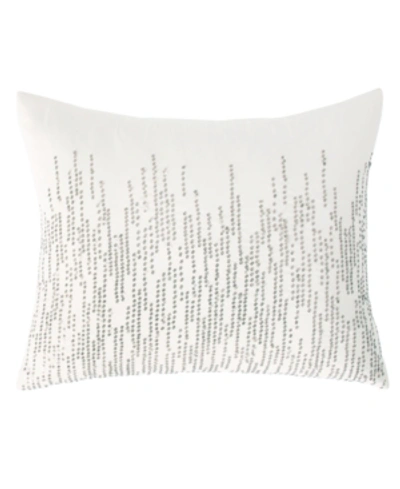 Shop Donna Karan Closeout!  Home Alloy Square Decorative Pillow Bedding In Ivory