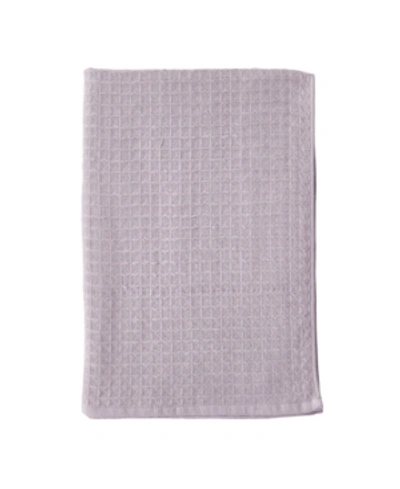Shop Uchino Waffle Twist 100% Cotton Hand Towel In Purple
