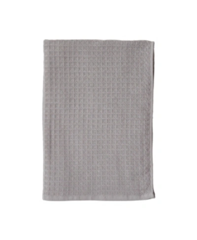 Shop Uchino Waffle Twist 100% Cotton Hand Towel In Grey