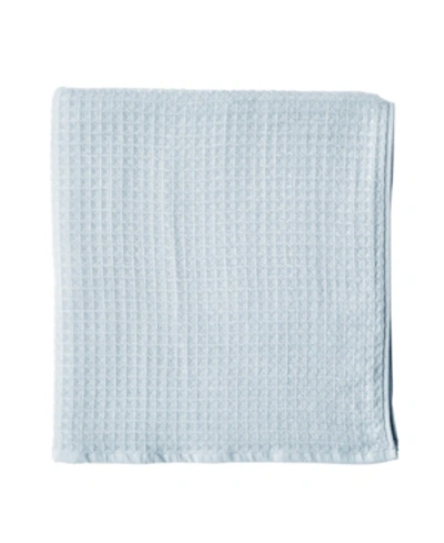 Shop Uchino Waffle Twist 100% Cotton Bath Towel In Ocean