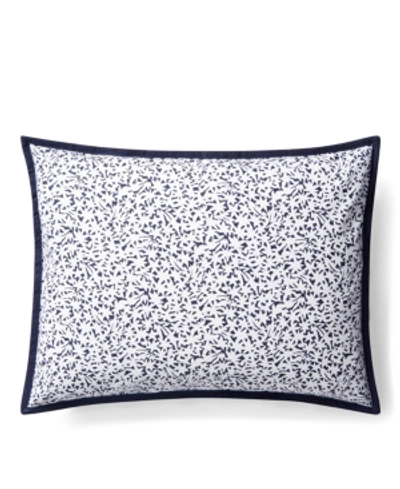 Shop Lauren Ralph Lauren Alix Floral Decorative Pillow, 15" X 20" Bedding In Navy/white