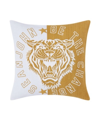 Shop Sean John Be The Change 18" Square Decorative Pillow Bedding In Yellow
