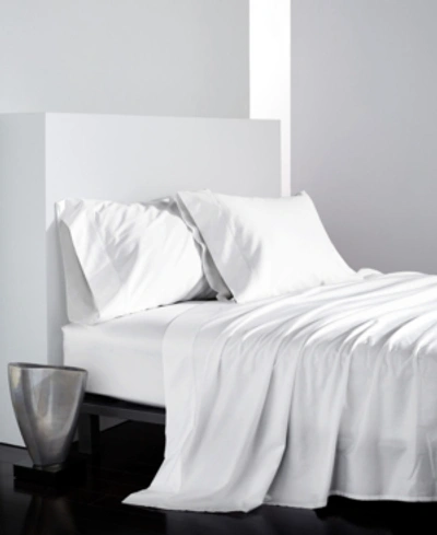 Shop Donna Karan Collection Silk Indulgence California King Fitted Sheet Bedding In White
