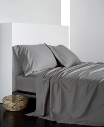 Shop Donna Karan Collection Silk Indulgence California King Fitted Sheet Bedding In Grey