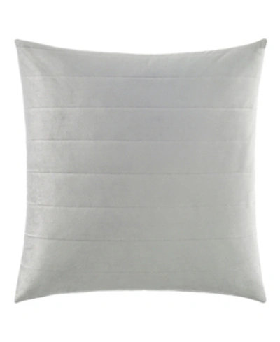 Shop Kenneth Cole New York Essentials Quilted Velvet Throw Pillow Bedding In Grey