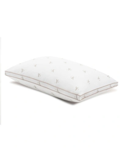Calvin Klein Monogram Logo Density Collection Cotton Pillow, Standard/queen In White