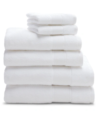 Shop Lauren Ralph Lauren Sanders Solid Cotton 6-pc. Towel Set In White