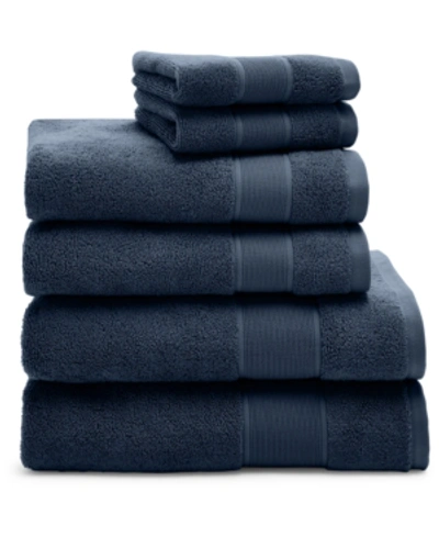 Ralph Lauren Sanders Solid Cotton 6-pc. Towel Set Bedding In Club Navy