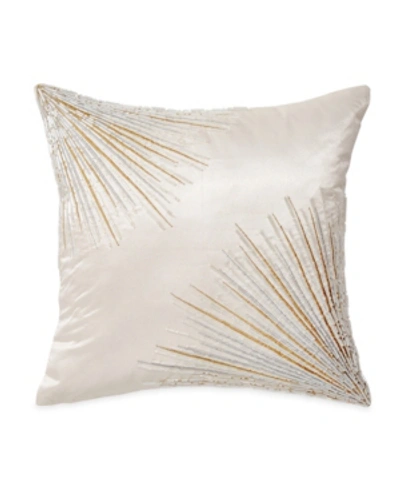 Shop Donna Karan Home Seduction Decorative Pillow, 12" X 12" In Ivory