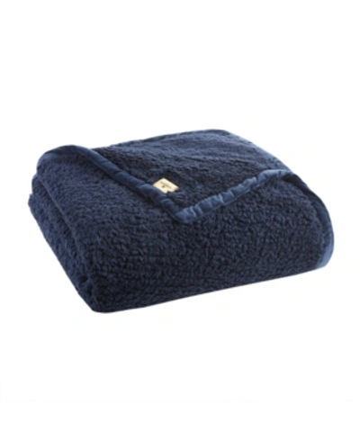 Shop Woolrich Burlington Berber Blanket, Twin In Navy