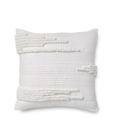 Shop Dkny Textured Stripe Decorative Pillow In White
