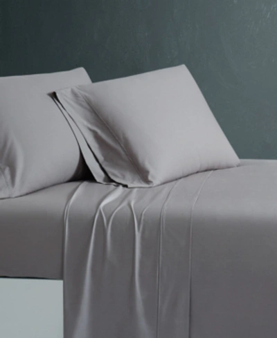 Shop Sean John Solid Percale Sheet Set, Full Bedding In Gray