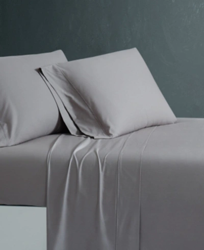 Shop Sean John Solid Percale Sheet Set, King Bedding In Gray