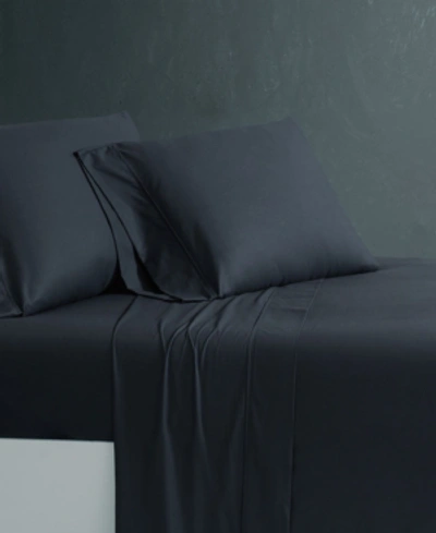 Shop Sean John Solid Percale Sheet Set, Full Bedding In Black
