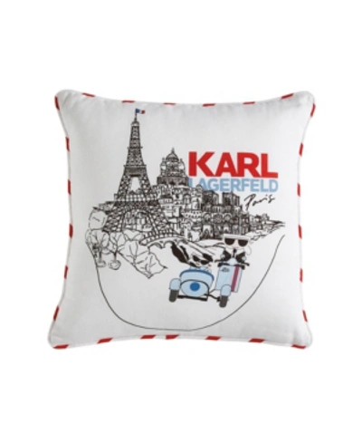 Shop Karl Lagerfeld Sidecar Decorative Pillow, 18" X 18" In Multi