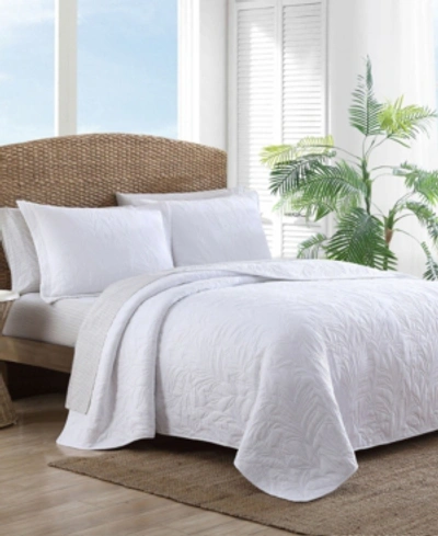 Shop Tommy Bahama Solid Costa Sera Cotton Reversible Quilt, Full/queen In White