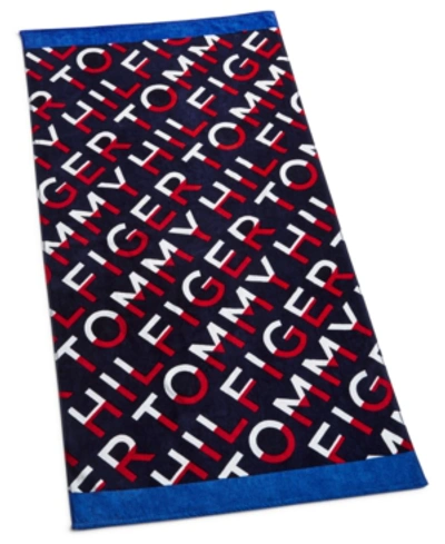 Tommy Hilfiger 36" X 70" Diagonal Beach Towel Bedding In Red | ModeSens