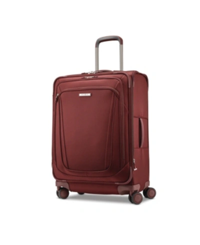 Shop Samsonite Silhouette 16 25" Softside Expandable Spinner Suitcase In Cabernet Red