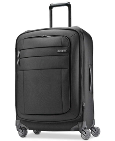 Shop Samsonite Closeout!  Agilis 25" Softside Spinner Suitcase, Created For Macy's In Jet Black