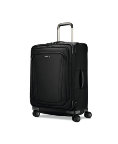 Shop Samsonite Silhouette 16 25" Softside Expandable Spinner Suitcase In Obsidian Black
