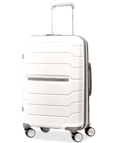 Shop Samsonite Freeform 21" Carry-on Expandable Hardside Spinner Suitcase In White