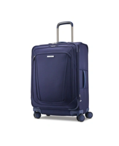 Shop Samsonite Silhouette 16 25" Softside Expandable Spinner Suitcase In Atlantic Blue