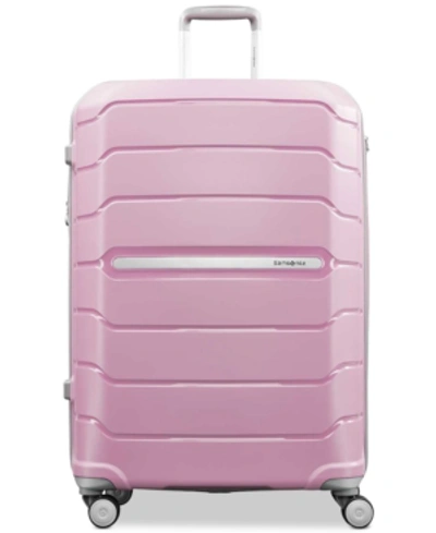 Shop Samsonite Freeform 24" Expandable Hardside Spinner Suitcase In Pink Rose