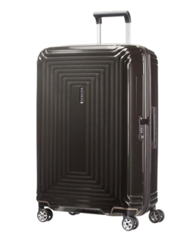 Shop Samsonite Closeout!  Neopulse 20" Carry On Hardside Spinner Suitcase In Metallic Black