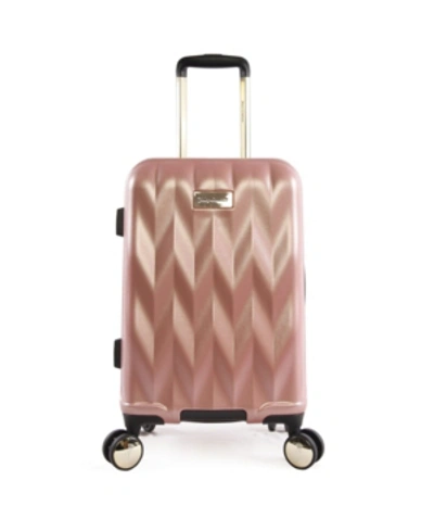 Shop Juicy Couture Grace 21" Spinner Luggage In Rose Gold