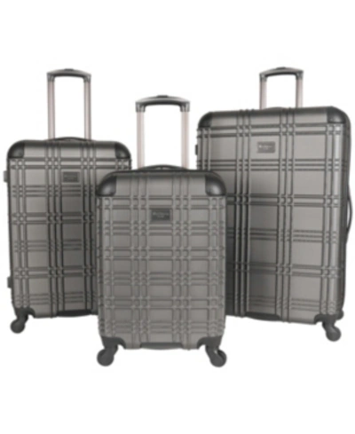 Shop Ben Sherman Nottingham 3 Piece Lightweight Hardside Travel Luggage Set In Charcoal