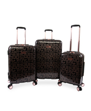 juicy couture black and gold suitcase