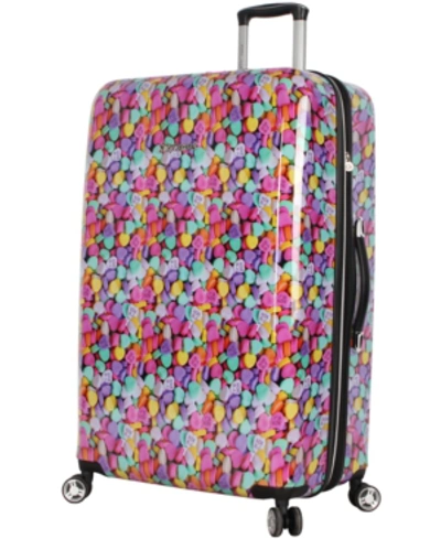 Shop Betsey Johnson 30" Hardside Check-in Spinner In Candy Hearts