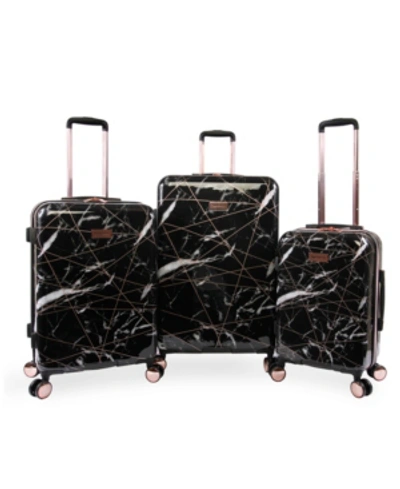 Shop Juicy Couture Vivian 3-piece Hardside Spinner Luggage Set In Black