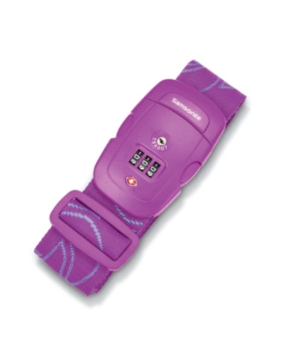 Shop Samsonite 3-dial Luggage Strap In Ultraviolet