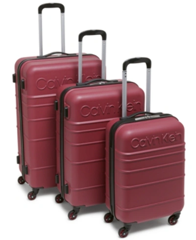 Calvin Klein Fillmore 3-pc. Hardside Luggage Set In Rhododendron | ModeSens