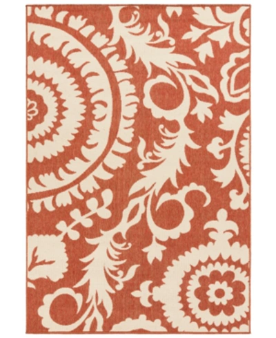 Surya Alfresco Alf-9612 Black 8'9" Square Area Rug, Indoor/outdoor In Black