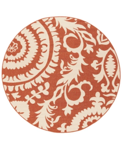 Surya Closeout! Livabliss Alfresco Alf-9613 Rust 7'3" Round Area Rug, Indoor/outdoor In Rust