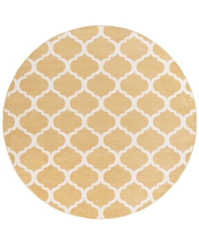 Shop Surya Closeout!  Horizon Hrz-1077 Wheat 7'10" Round Area Rug In Yellow