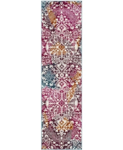 Shop Safavieh Watercolor Ivory And Fuchsia 2'2" X 8' Runner Area Rug