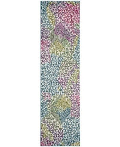 Shop Safavieh Watercolor Ivory And Fuchsia 2'2" X 8' Runner Area Rug
