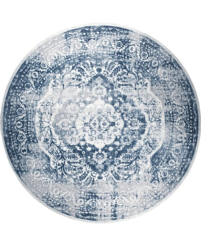 Shop Nicole Miller Kenmare Capri Gray 7'10" Round Area Rug