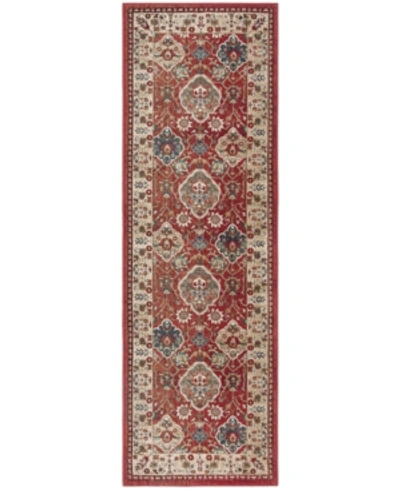 Ralph Lauren Ariel Lrl1255c 2'2" X 8' Runner Area Rug In Red