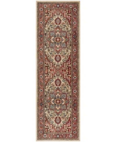 Ralph Lauren Margaux Lrl1297d 2'2" X 8' Runner Area Rug In Red